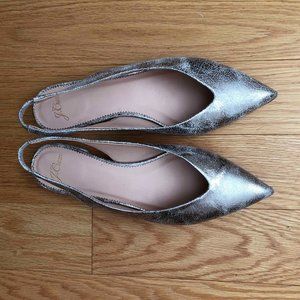 J.Crew V-shaped Slingback Ballet Flat Shoes Size 8.5